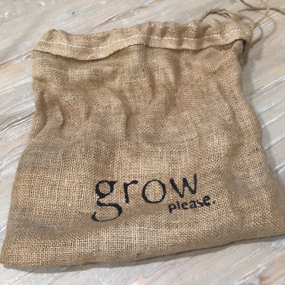 “Grow Please” Burlap Sack - Picture 1 of 9